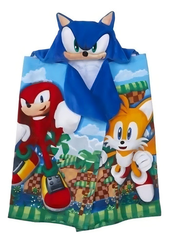 Toalla Sonic The Hedgehog Con Capucha Preciosa