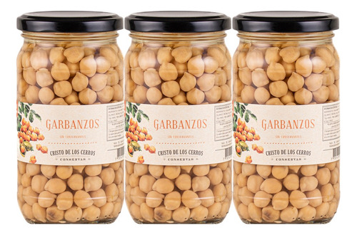 Pack X3 Garbanzos Al Natural Cristo De Los Cerros 300g