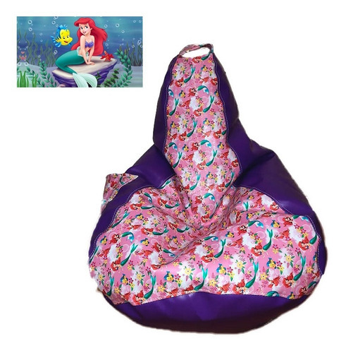 Imagen 7 de 9 de Puff Pera Kid Para Niña De Sirenita, Peppa Pig...