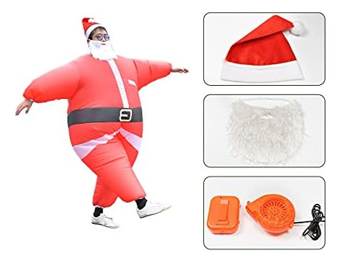 Disfraz Inflable De Navidad De Papá Noel De Yolent Explotar