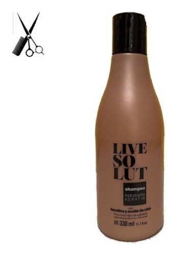  Shampoo Livesolut 330 Keratina Y Aceite De Chia Vegano