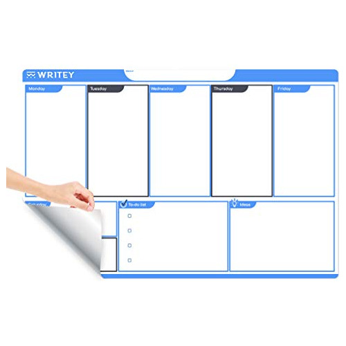 Calendario De Pizarra Adhesiva, Organizador Semanal Gra...