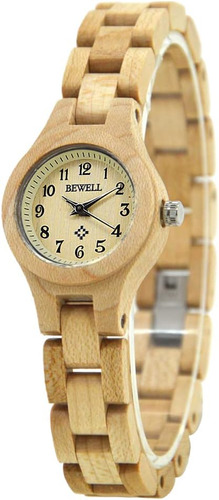 Bewell W123a Reloj De Pulsera De Arce Natural Hecho A Mano P