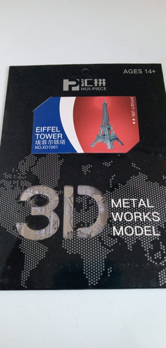 Puzzle Maqueta 3d En Metal Sin Pegamento Torre Eiffel