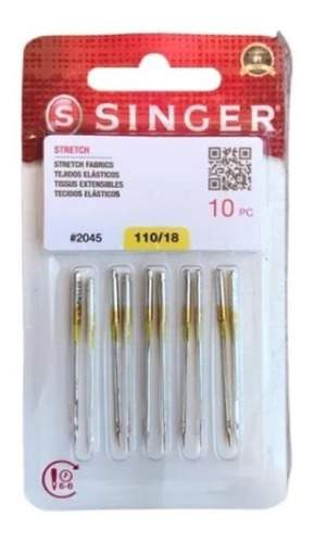 Agujas Singer Blister 2045 Punta Bola Set 10 Unidades