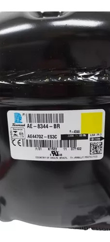 Compresor Tecumseh 3/4hp Alta R404az 220v 60hz Ae4470z-es3