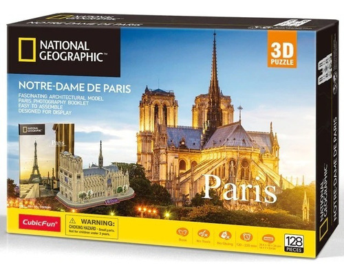 Fl Notre Dame París National Geographic - Rompecabezas 3d