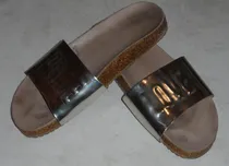 Comprar Sandalias Bajas Doradas Ricky Sarkany Impecables Numero 38