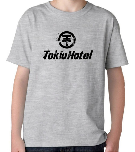 Remera Gris Niño Sublimada Tokio Hotel 