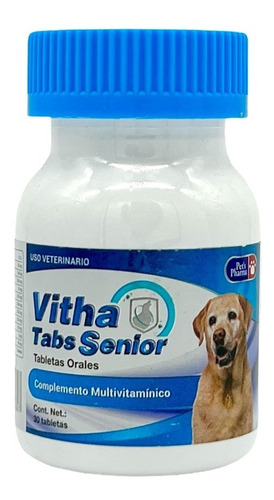  Pets Pharma Vitha Tabs Senior 30 Tabletas Perros 