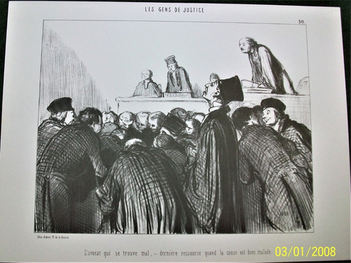 Daumier Lámina Francesa 32 X 24  Les Gens De Justice  Nº 30