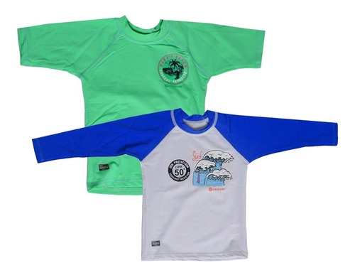 Remeras Protección Uv Para Agua Niño Pack X2 Origami