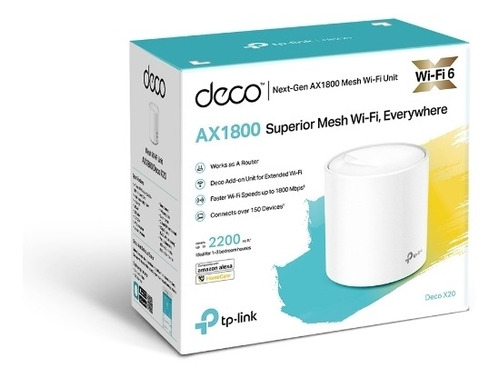 Sistema Wi-fi Mesh Tp-link Deco X20(1-pack) Ac1200 1167 Mbps