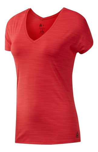 Reebok Remera M/c Running Mujer Activchill Rojo Ras 