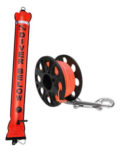 Boya De Superficie Para Buceo, Tubo De 1,8 M X 15 Cm
