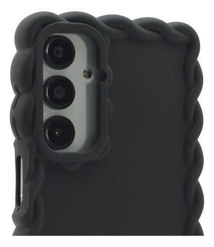 Funda + Mica Para Samsung A16 Case Protector Carcasa Rudo Crochet - Negro Samsung A16