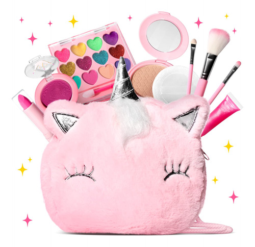 Uloveme Kit De Maquillaje Real Para Niñas Pequeñas Con Bo.