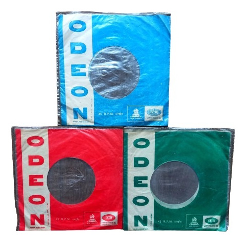 Fundas Vinilos Singles Años 60s - Odeon - Set De 3 (Usado)