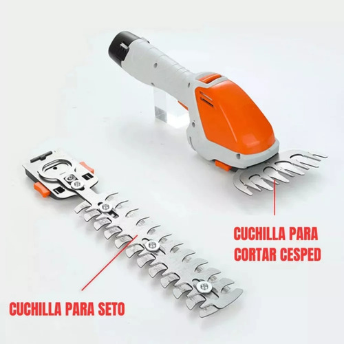Corta Setos Podador Césped Arbustos Inalámbrico - 2 En 1