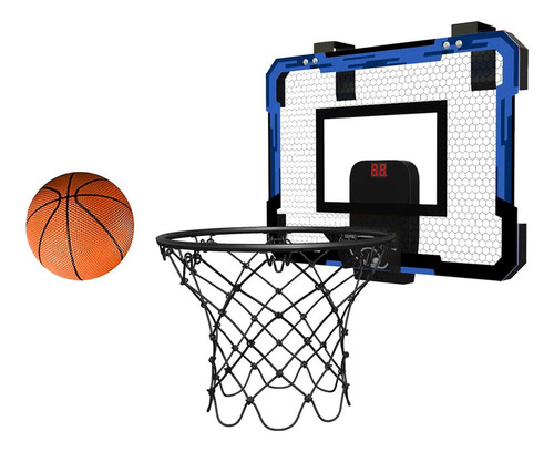 Aro De Baloncesto De La Habitación De La Puerta Con Azul