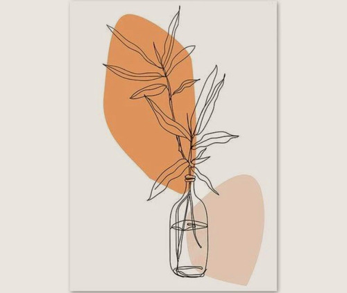 B Lienzo De 20 X 25 Cm, Sencillo Y Moderno, Para Pared, Sin