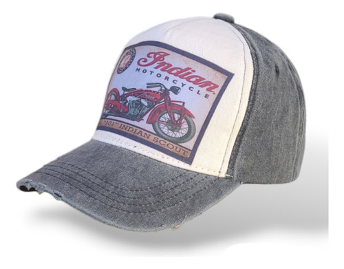 Gorra Vintage Trucker Motoquera Moda Prelavada Indian Unisex