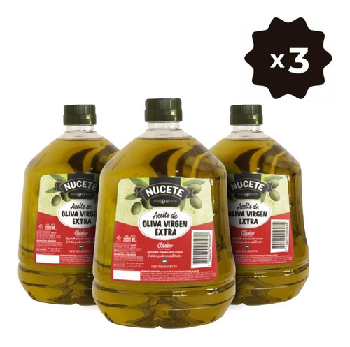 Imagen 1 de 2 de Combo Aceite De Oliva Virgen Extra Bidon 2000 Ml X 3 Unid