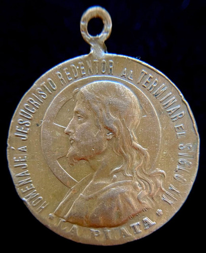 Medalla La Plata. Homenaje A Jesucristo Redentor, 1900