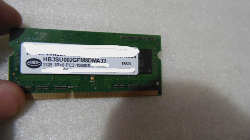 Memória Notebook Itautec W7430 Hbs Ddr3 2gb 1333mhz (Usado)
