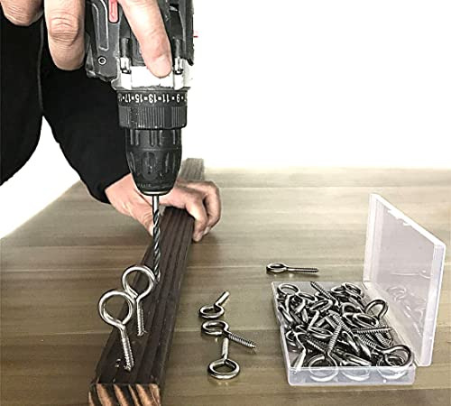 Ganchos De Tornillo Acero Inoxidable 2puLG 40 Pzs.