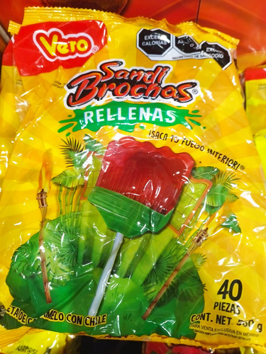 200 Paletas Vero Dulce De Caramelo Sandi Brochas