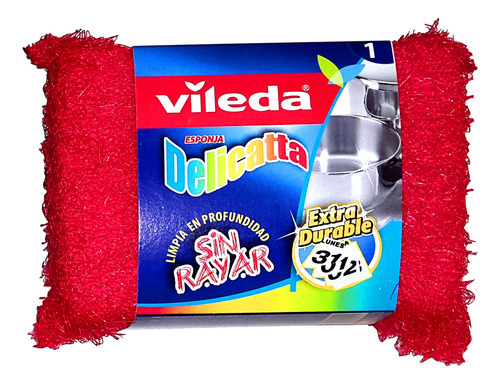 Esponja Vileda Delicatta de fibra sintética pack x 12