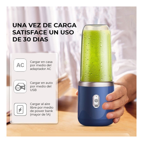Mini Licuadora Portátil Procesador 400ml Alta Calidad