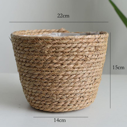 Qmx 2 Cesta De Macetas De Seagrass Tejida Con Estilo Para