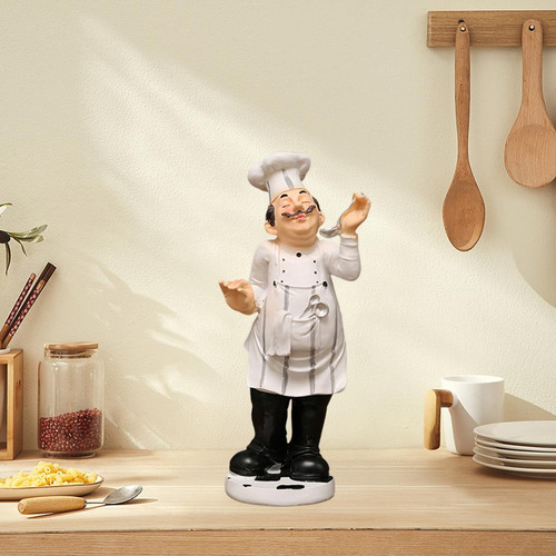 2 Figuritas De Chef Bonitas En Miniatura Decorativas Para