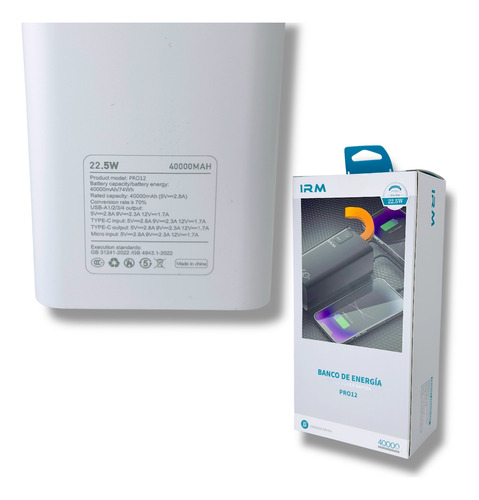 Cargador Portátil Powebank De Viaje 4 Usb 1 Tipo C 40000 Mha