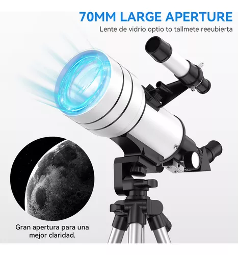 Telescopio Astronómico Soporte Para Celular 70/300mm Hd