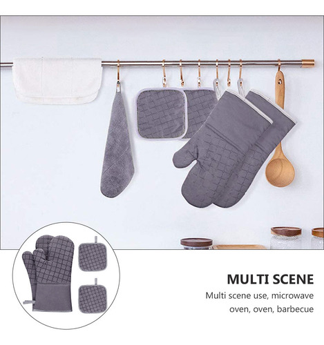 Guantes De Cocina, Lino Y Algodón Para Horno, 4 Unidades, Co