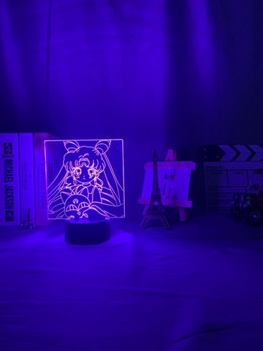 Sailor Moon 3d Lámpara De Luz Fordecor Anime Personajes Lámp