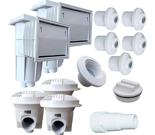 Kit Accesorios Empotrables Para Alberca 2 Desnatador + 5 Boq