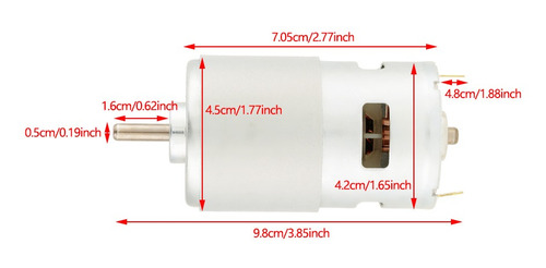 Motor Cepillado Dc En Miniatura De Alta Velocidad 775, 12 V,