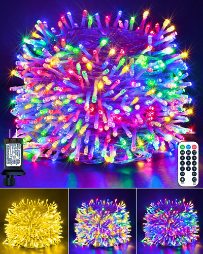 Guirnalda De Luces De Navidad, 100 Pies, 300 Luces Led Que C