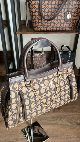 Guess Bolso Fg947306 Con Logo, Color Marrón