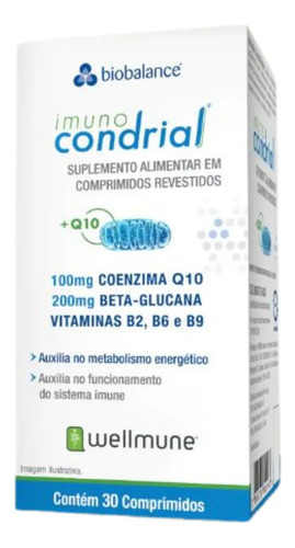 Imunocondrial 30 Comprimidos Biobalance Coenzima Q10 Sabor Sem Sabor