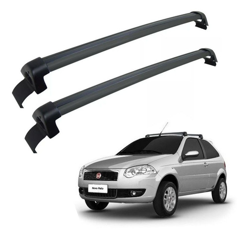 Rack De Teto Fiat Palio 2 Portas 2008 2009 2010 2011 Prata