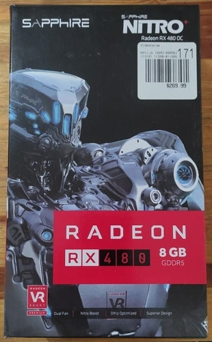 Gpu Tarjeta De Video Radeon Shapphire Nitro Rx-480 De 8gb