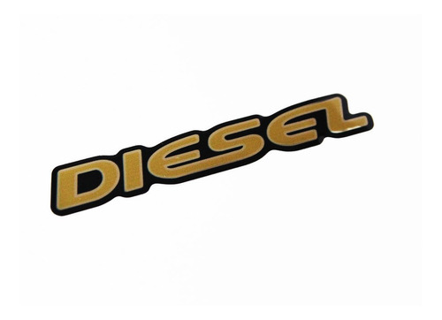 Emblema Adesivo Resinado Diesel S10 Dourado S10r40