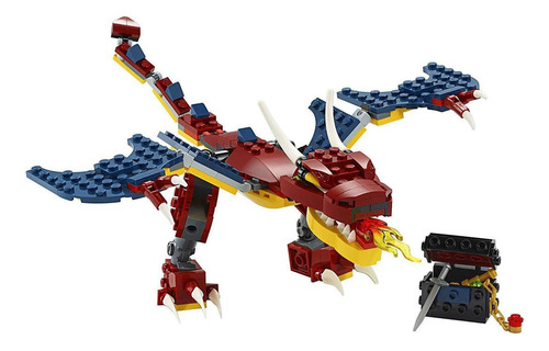 Blocos de montar LegoCreator 3-in-1 Fire dragon 234 peças em caixa