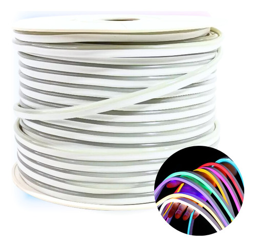 30m Fita Mangueira Led Neon Flexível 12/110/220v Todas Cores