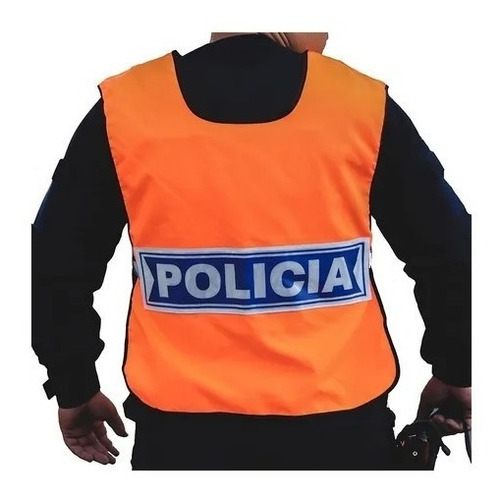 Imagen 1 de 5 de Chaleco Policia Refractario Naranja